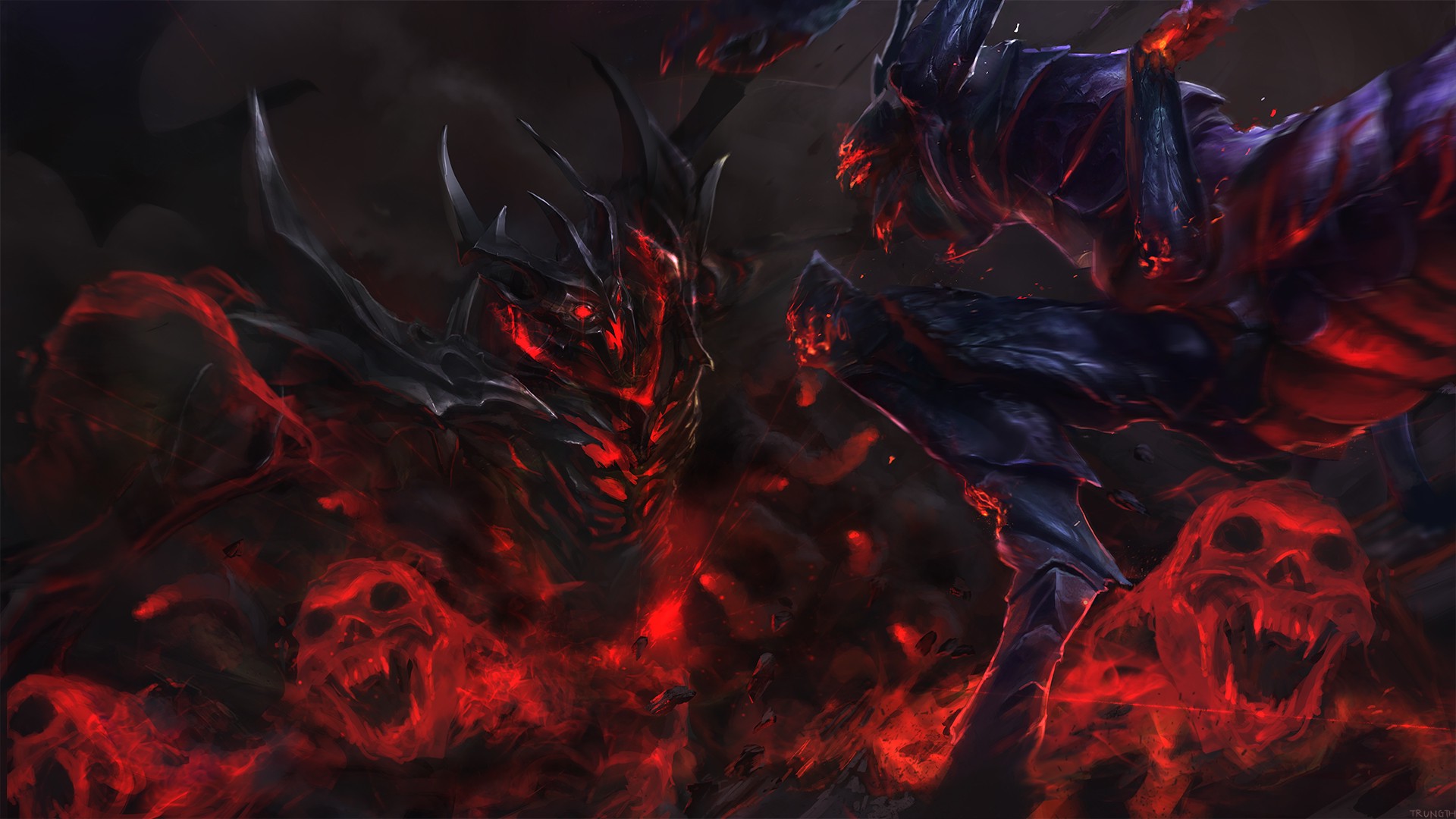 fantasy Art, Video Games, Creature, Shadow, Demon, Dota 2, Shadow Fiend, DeviantArt, Weaver Wallpaper