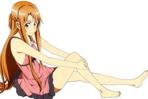 Sword Art Online, Anime, Anime Girls, Yuuki Asuna, Orange Eyes, Orange Hair, Long Hair, Sexy Anime