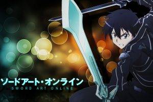 anime, Sword Art Online, Kirigaya Kazuto, Dark Hair, Black Eyes