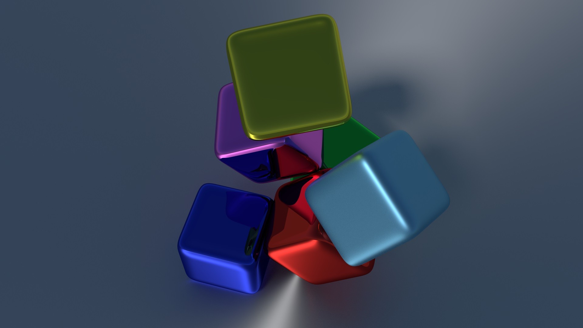 cube, Minimalism, 3D Wallpaper