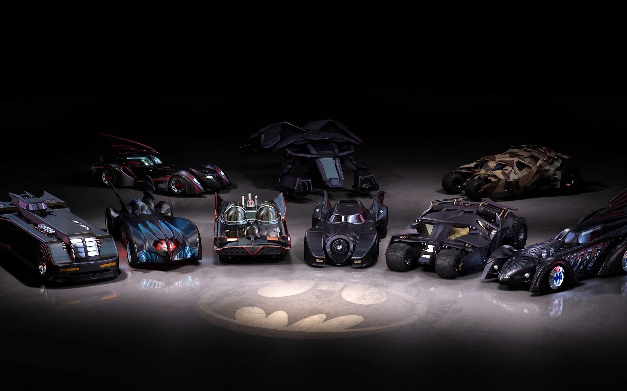 Batman, Batmobile, Batman Begins, Bat Signal, Car, Supercars, Digital Art Wallpaper