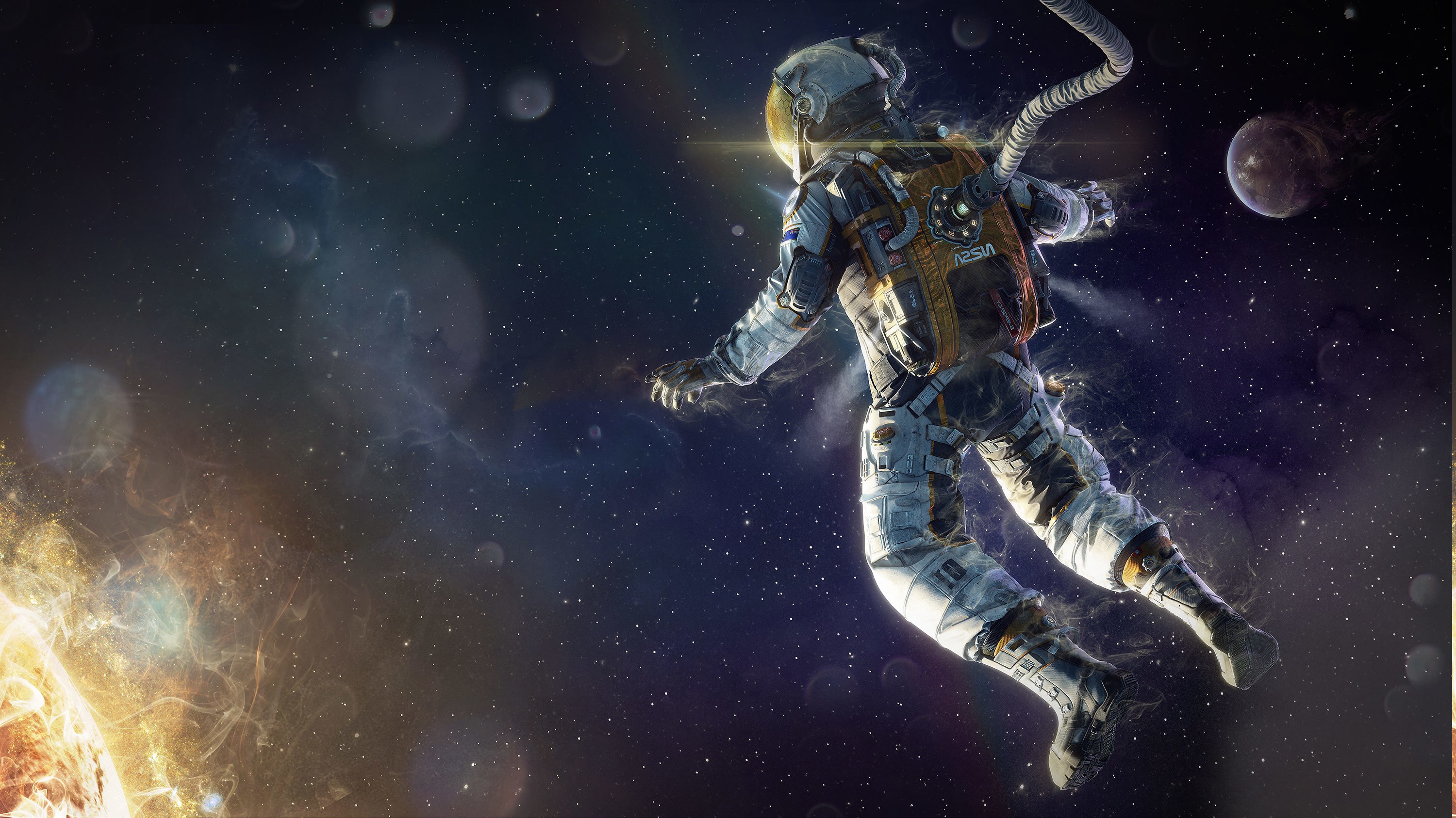 artwork, Fantasy Art, Astronaut, Space, Stars, Sun, Digital Art Wallpaper