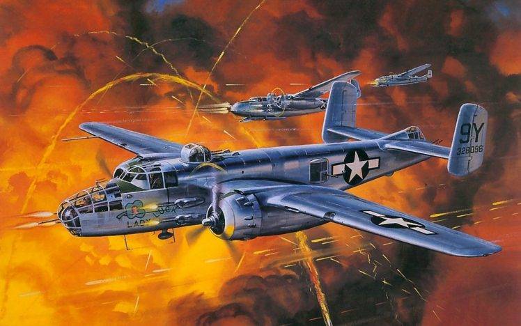 military Aircraft, Aircraft, World War II, Mitchell, B 25 HD Wallpaper Desktop Background