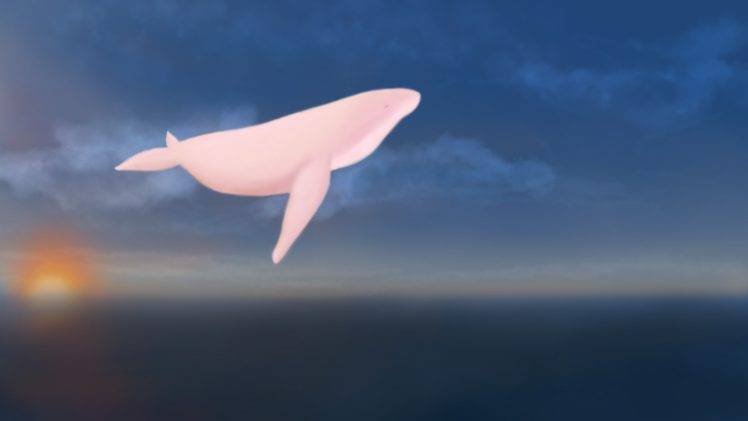 whale, Landscape, Drawing HD Wallpaper Desktop Background
