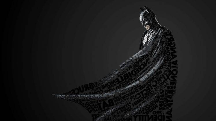 Batman, Artwork, DC Comics, Quote, Typographic Portraits HD Wallpaper Desktop Background