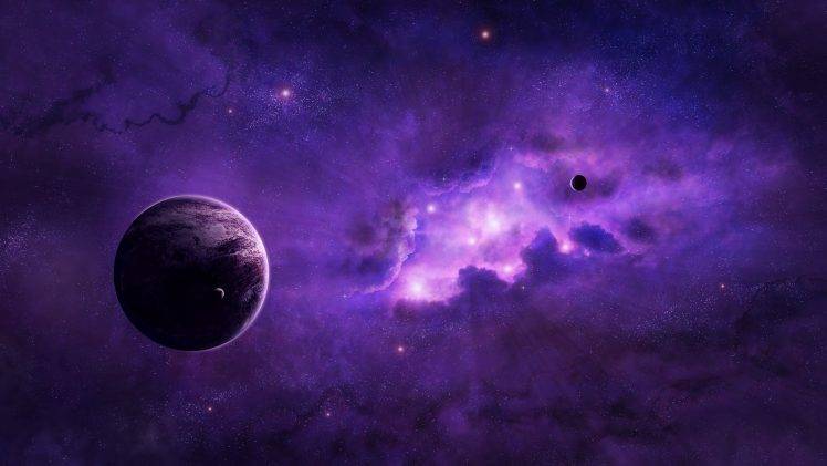 space, Planet, Space Art, Purple HD Wallpaper Desktop Background