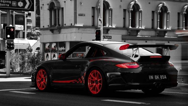 Porsche 911 GT3, Selective Coloring, Car HD Wallpaper Desktop Background
