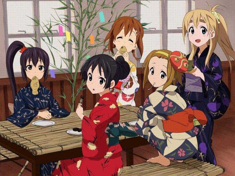 K ON!, Anime Girls, Akiyama Mio, Kotobuki Tsumugi, Tainaka Ritsu, Hirasawa Yui, Nakano Azusa HD Wallpaper Desktop Background
