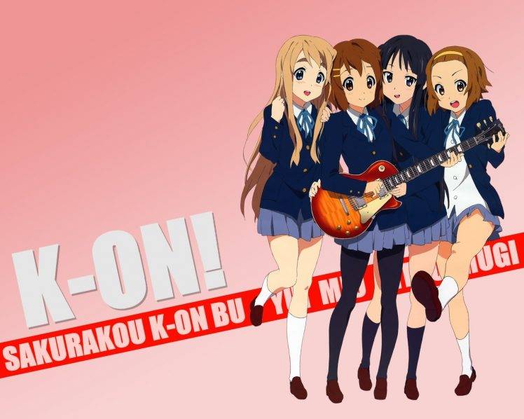 K ON!, Anime Girls, Akiyama Mio, Kotobuki Tsumugi, Hirasawa Yui, Tainaka Ritsu HD Wallpaper Desktop Background