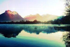 lake, Mountain, Nature