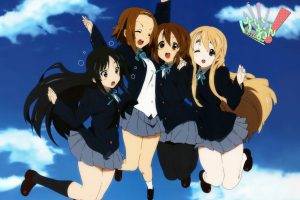K ON!, Anime Girls, Akiyama Mio, Tainaka Ritsu, Kotobuki Tsumugi, Hirasawa Yui