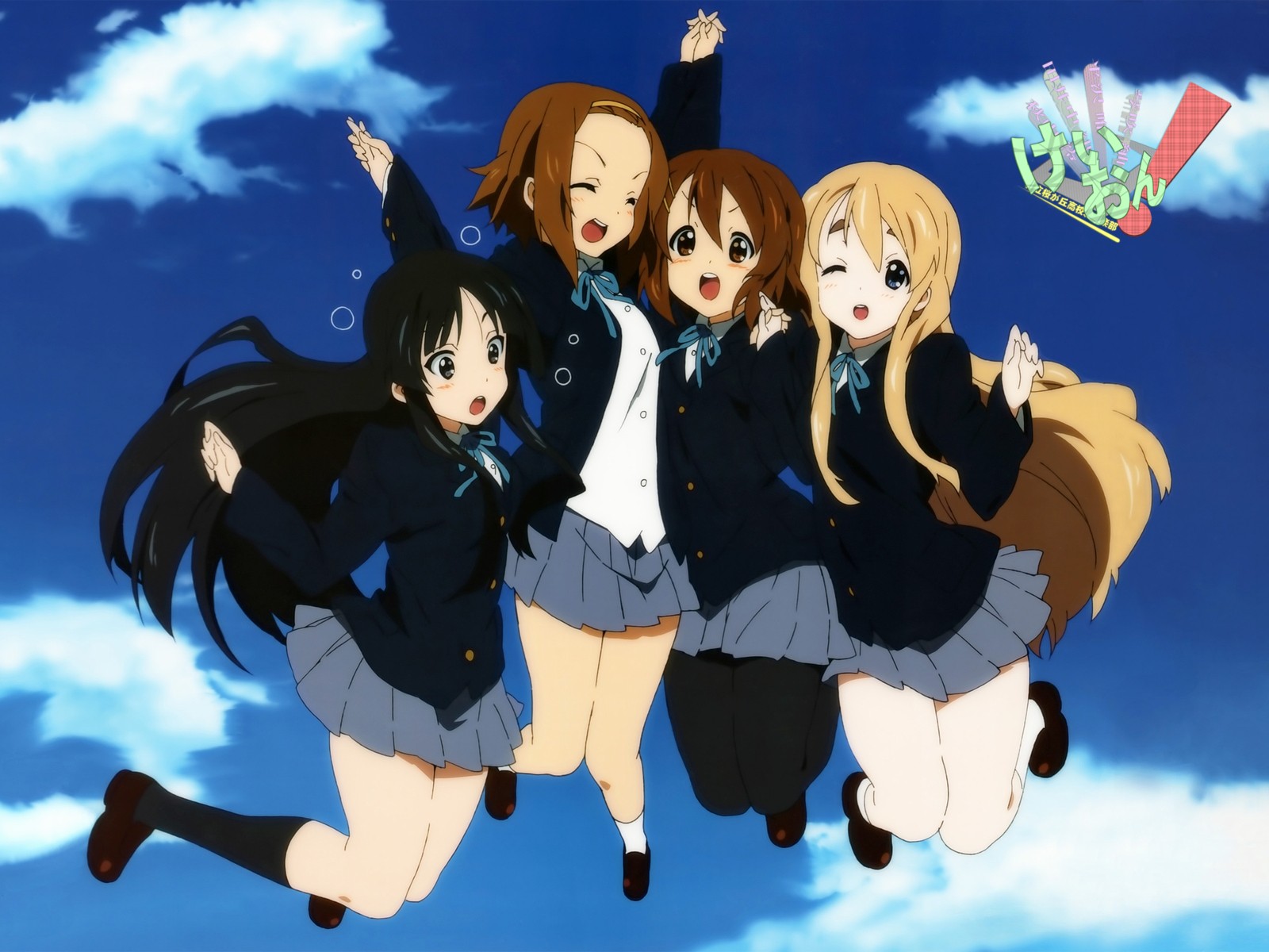 K ON!, Anime Girls, Akiyama Mio, Tainaka Ritsu, Kotobuki Tsumugi, Hirasawa Yui Wallpaper