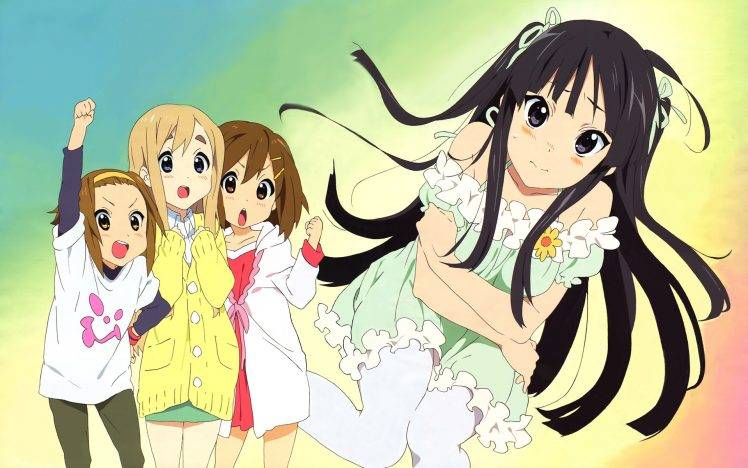K ON!, Anime Girls, Akiyama Mio, Hirasawa Yui, Kotobuki Tsumugi, Tainaka Ritsu HD Wallpaper Desktop Background