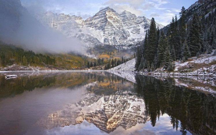 nature, Mountain, Lake, Reflection, Trees HD Wallpaper Desktop Background