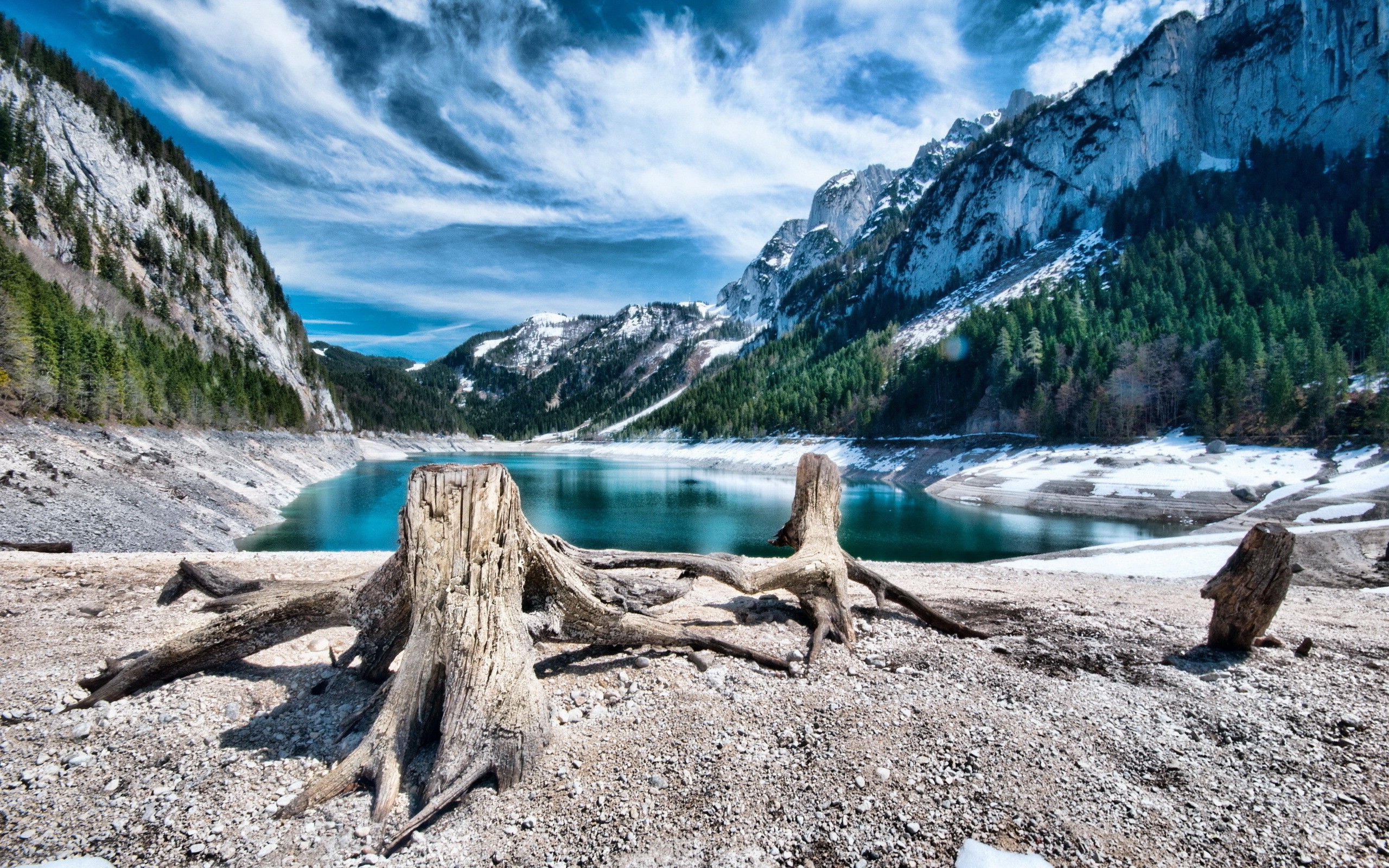 nature, Mountain, Lake, HDR Wallpaper
