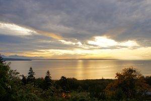 landscape, Beach, Sunset, Washington State