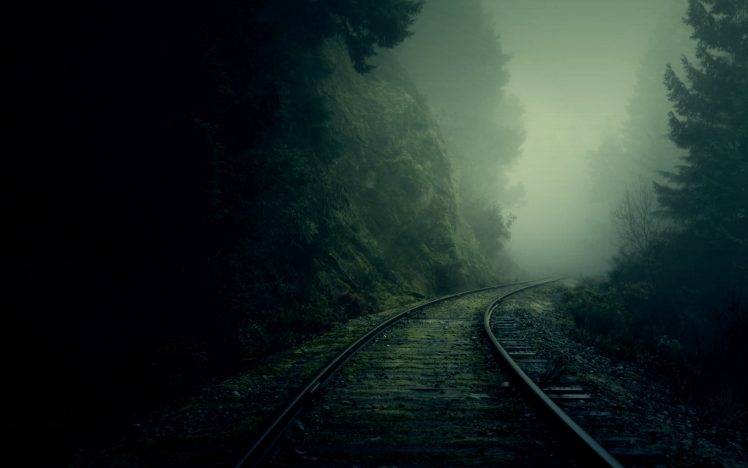 nature, Mist, Railway HD Wallpaper Desktop Background