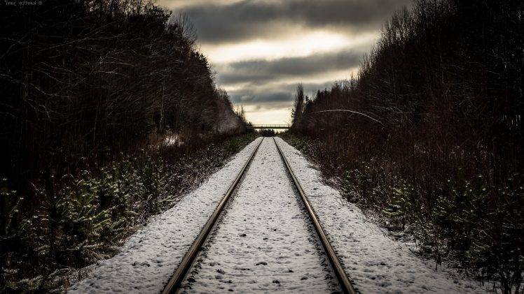 nature, Railway, Snow HD Wallpaper Desktop Background