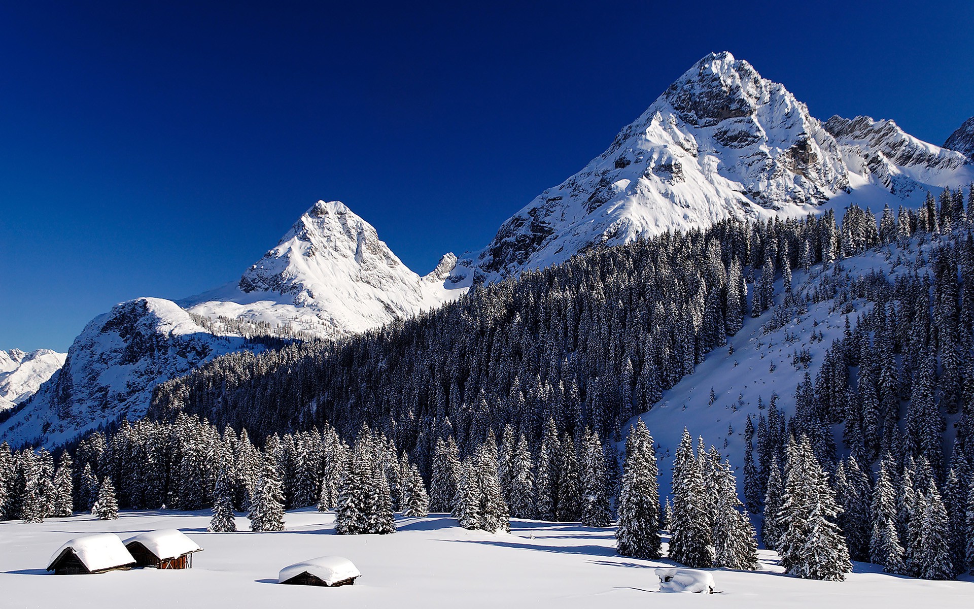 nature, Winter, Snow, Trees, Mountain Wallpaper