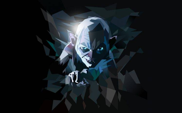 Gollum, Low Poly, The Lord Of The Rings, Digital Art HD Wallpaper Desktop Background