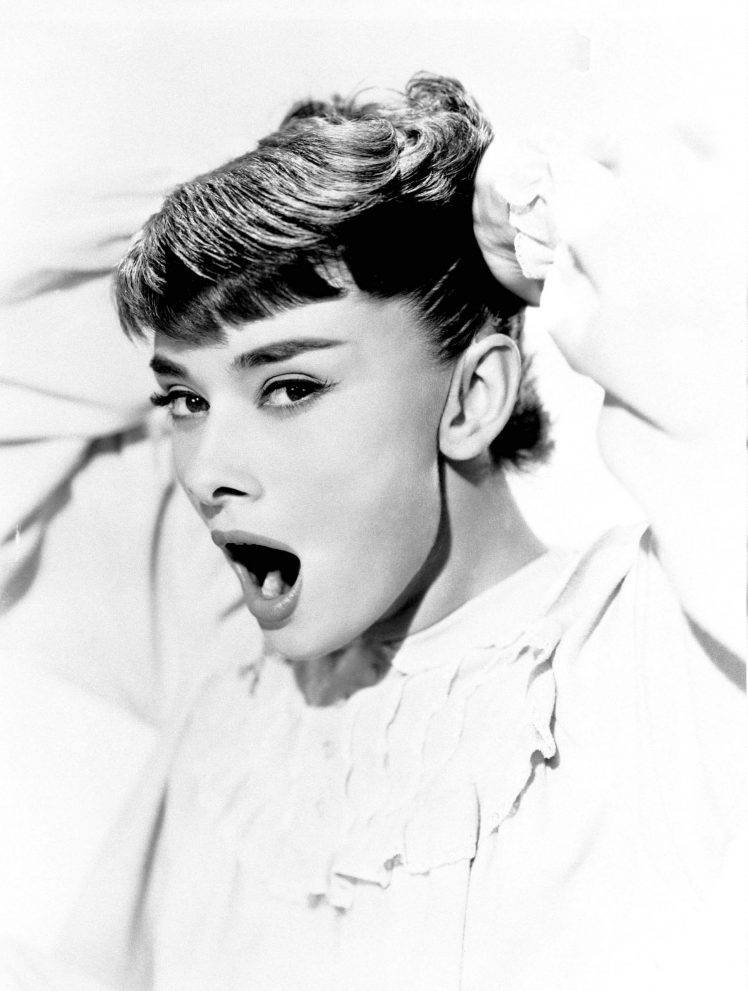 Audrey Hepburn, Women, Actress, Monochrome HD Wallpaper Desktop Background