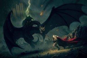 J. R. R. Tolkien, Fantasy Art, The Lord Of The Rings, Battle, Éowyn, Witchking Of Angmar, Nazgûl