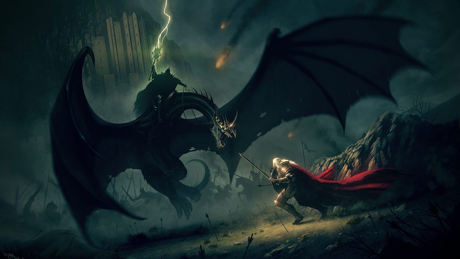 J. R. R. Tolkien, Fantasy Art, The Lord Of The Rings, Battle, Éowyn