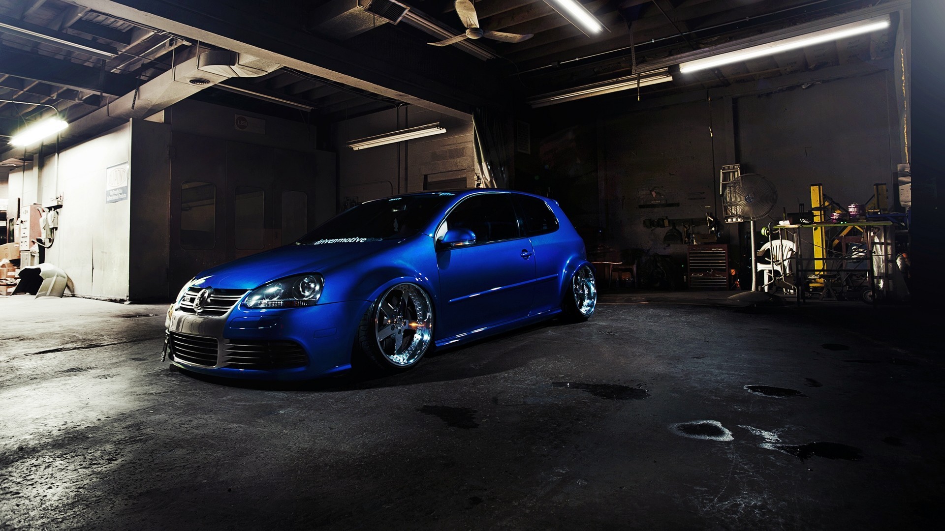 Volkswagen, Car, Tuning, Golf GTI, Blue Cars Wallpaper