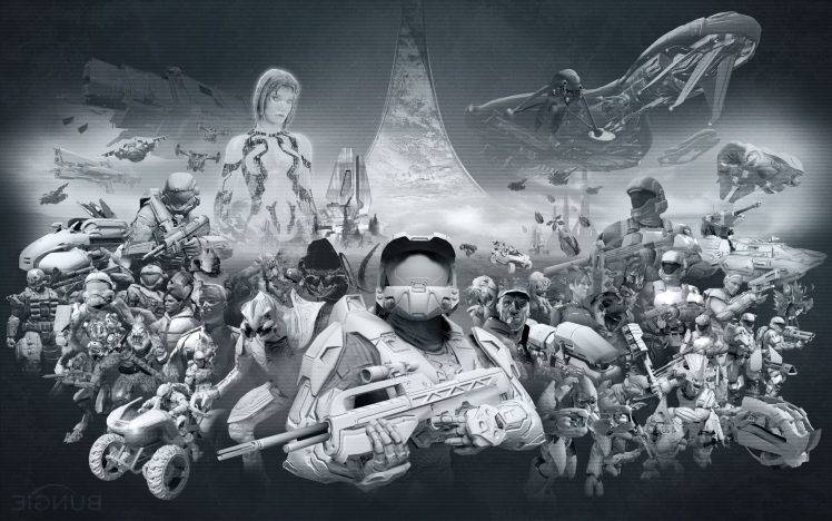 Halo, Master Chief, Cortana, Bungie, Video Games, Artwork, Halo 2, Covenant HD Wallpaper Desktop Background