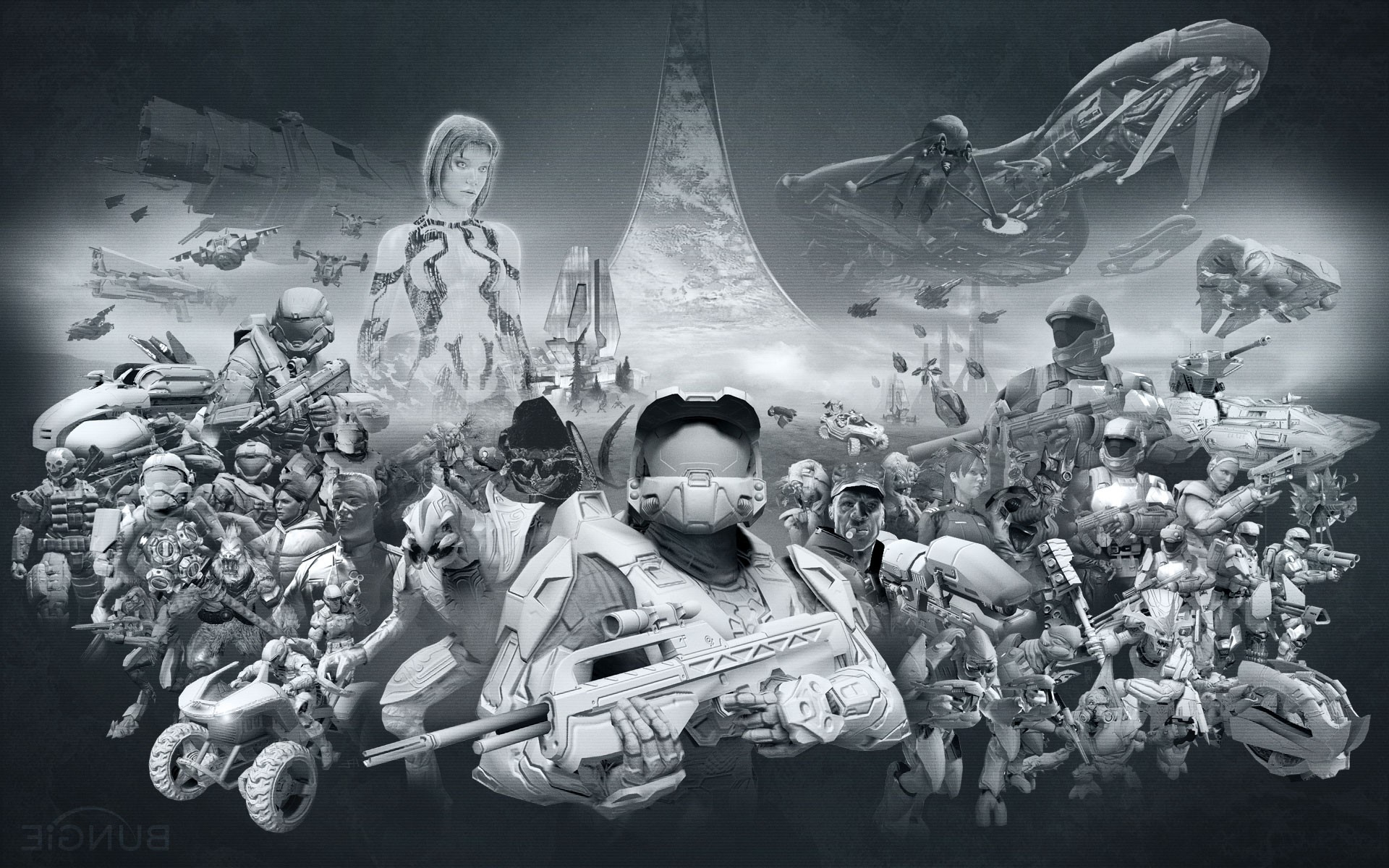 Halo, Master Chief, Cortana, Bungie, Video Games, Artwork, Halo 2, Covenant Wallpaper