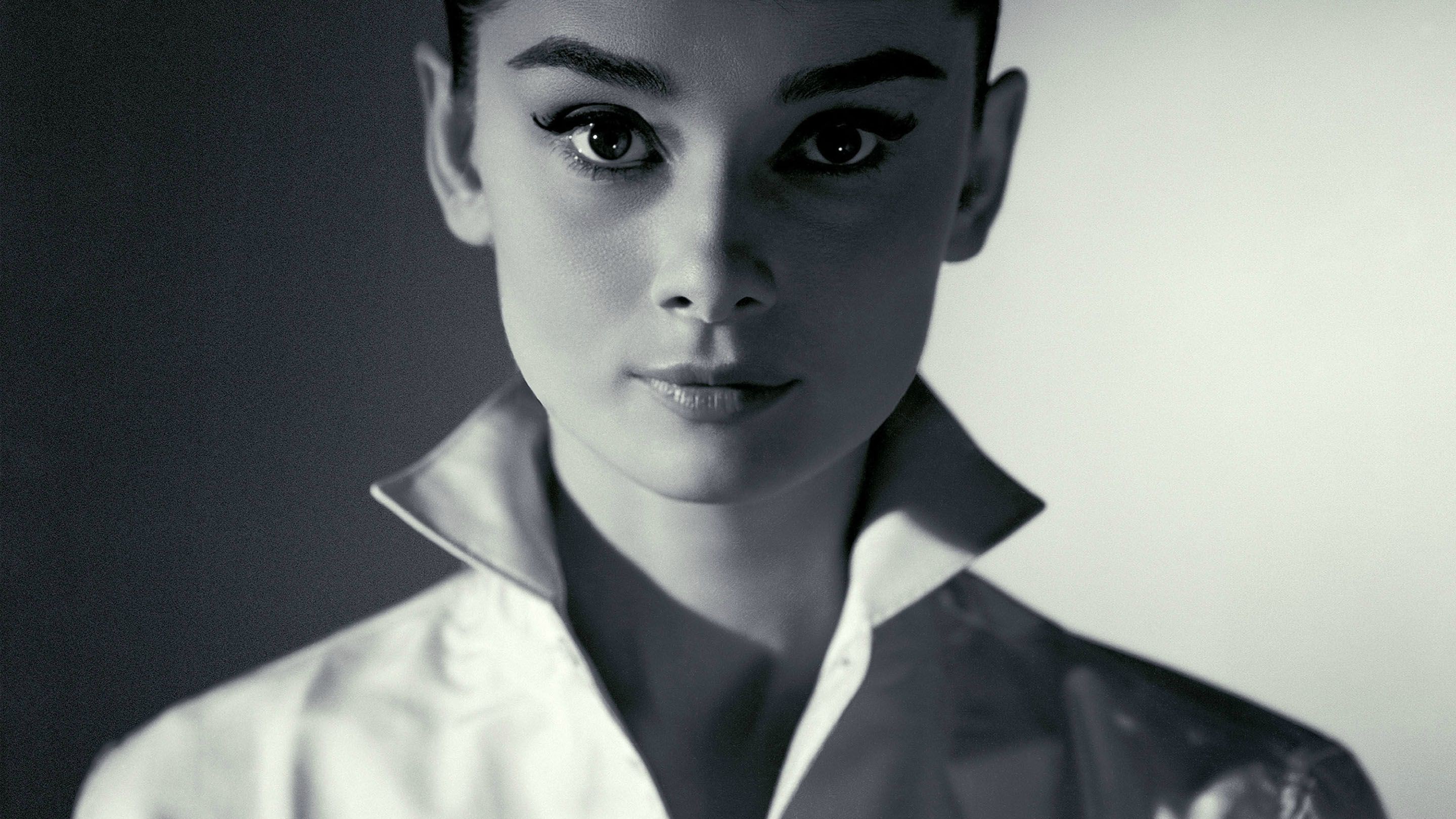 Audrey Hepburn, Monochrome, Women Wallpaper