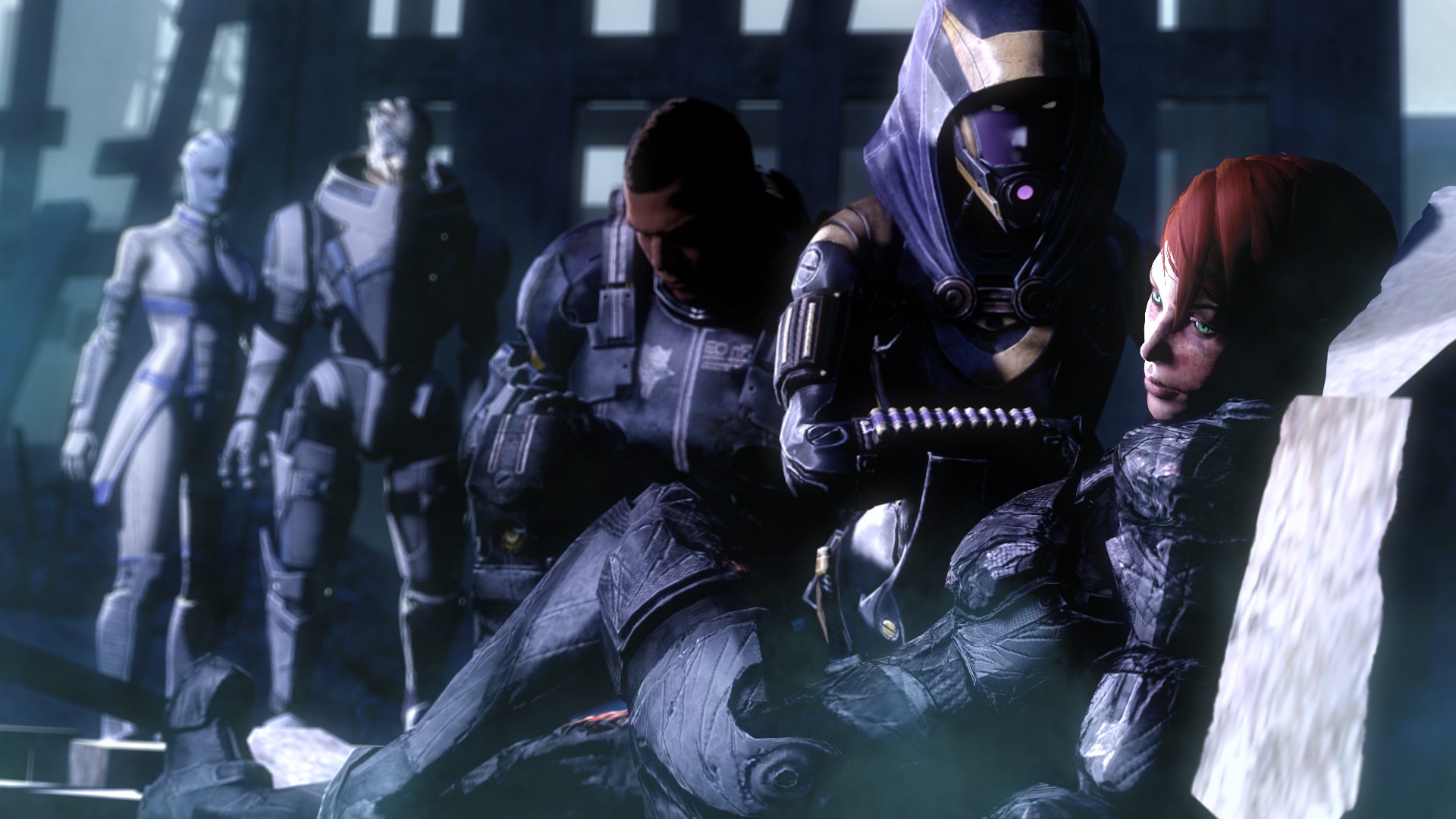 video Games, Mass Effect, Mass Effect 3, Source Filmmaker, Commander Shepard, TaliZorah, James Vega, Garrus Vakarian, Liara TSoni Wallpaper