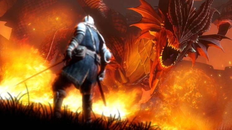 video Games, Dark Souls, Fire, Dragon HD Wallpaper Desktop Background