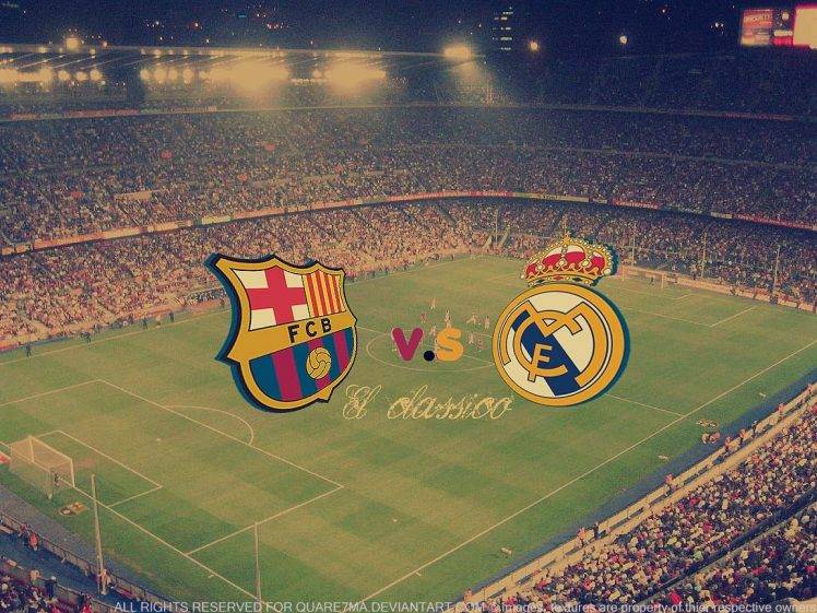 FC Barcelona, Real Madrid, Soccer, El Classico, Juventus, Logo, Camp Nou HD Wallpaper Desktop Background