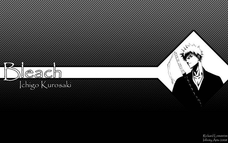 Bleach, Kurosaki Ichigo, Stripes HD Wallpaper Desktop Background