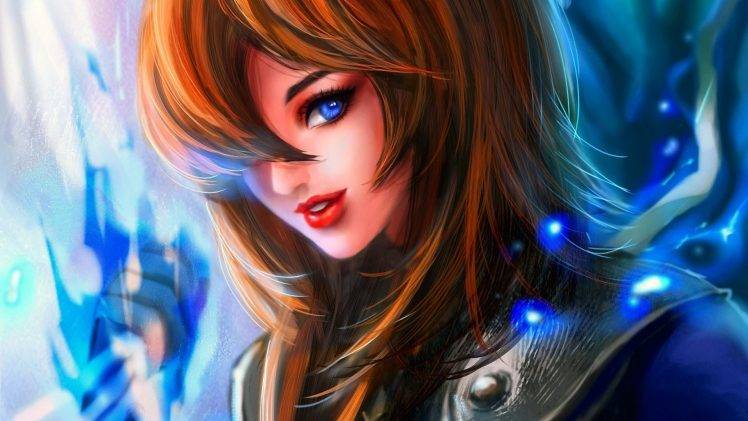 women, Digital Art, Blue Eyes, Naruto Shippuuden HD Wallpaper Desktop Background