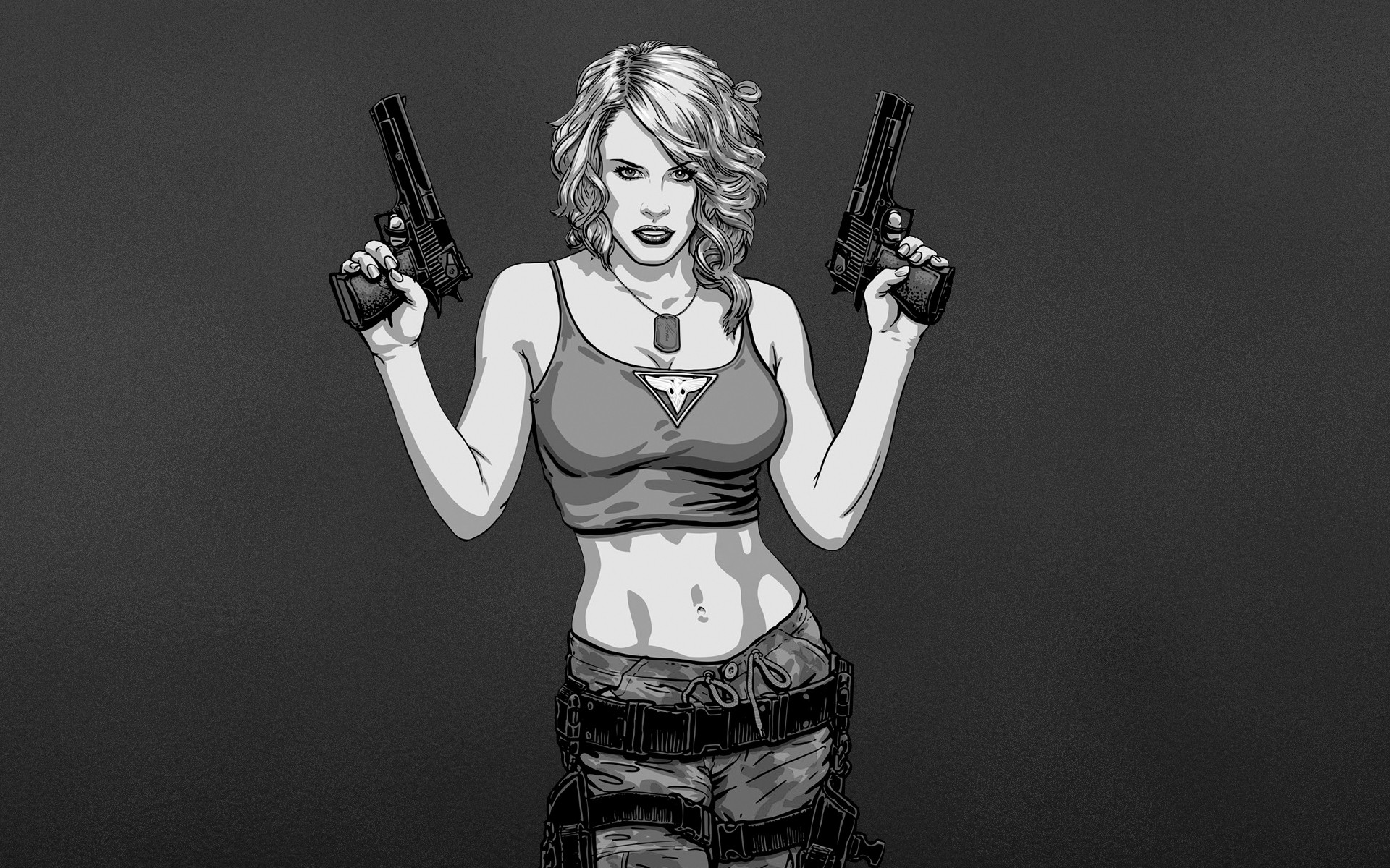 artwork, Gun, Women, Red Alert, Tanya (Red Alert), Video Games