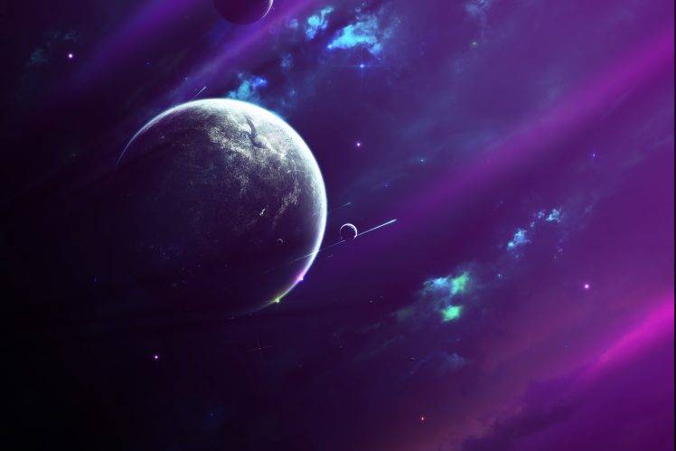 artwork, Space, Space Art, Planet, Purple HD Wallpaper Desktop Background