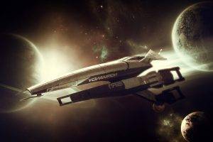 spaceship, Space Station, Normandy Sr 1, Mass Effect