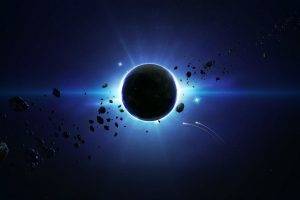 solar Eclipse, Planet, Space, Asteroid, Space Art