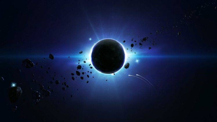 solar Eclipse, Planet, Space, Asteroid, Space Art HD Wallpaper Desktop Background