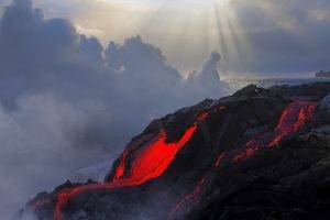 lava, Nature, Clouds