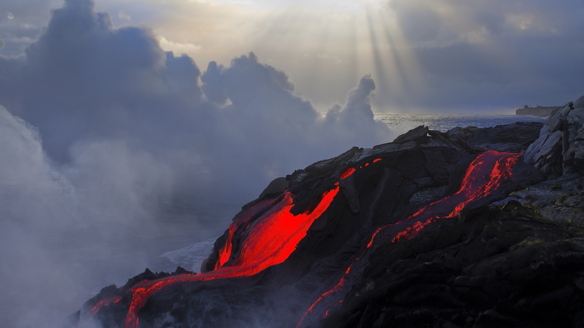 lava, Nature, Clouds Wallpaper