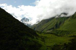 Himalayas, India, Valley, Clouds, Nature