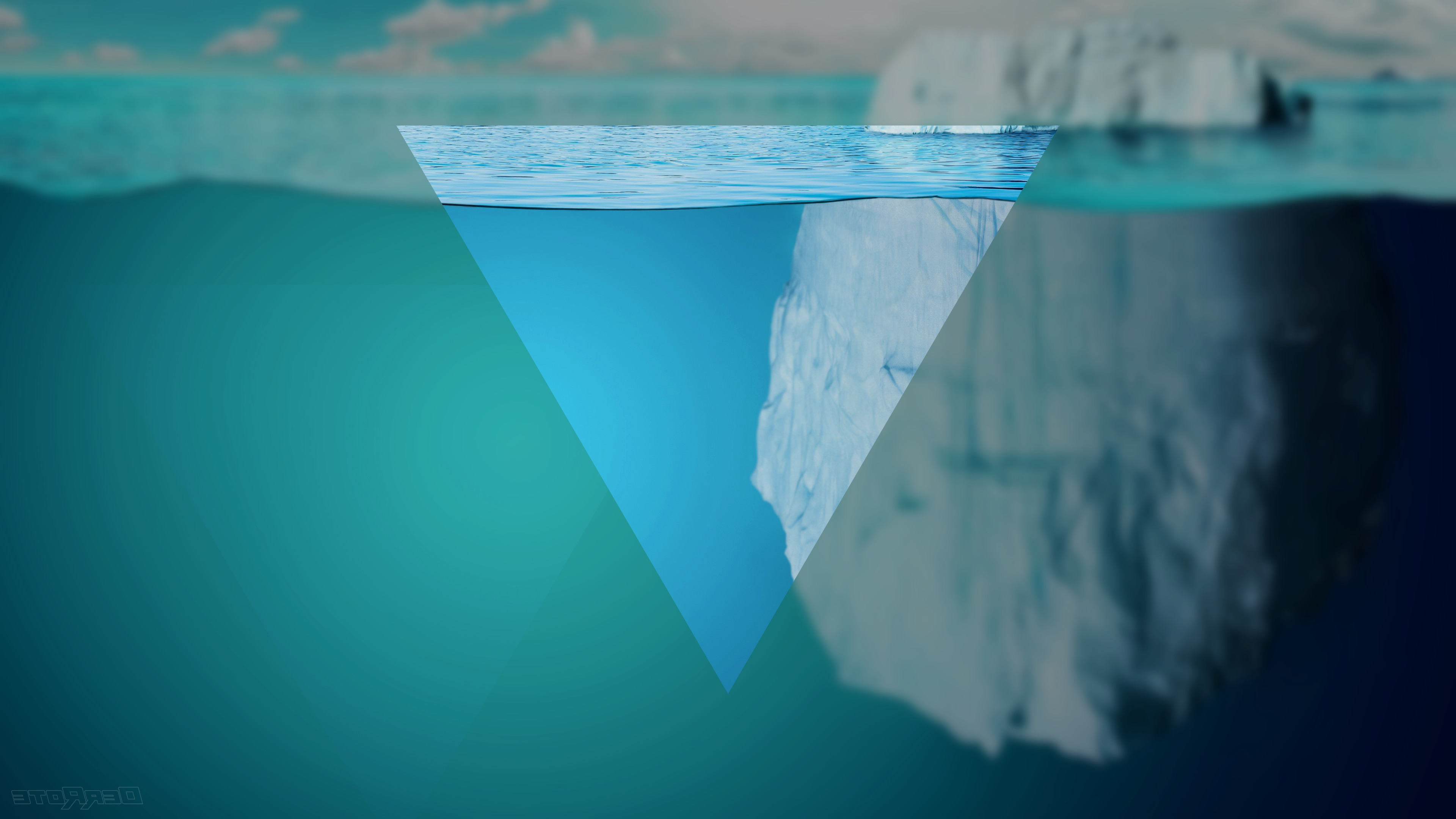 ice, Iceberg, Nature, Blue, Polyscape, Water Wallpapers HD / Desktop
