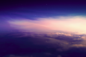 nature, Sunset, Clouds, Stars, Color Correction