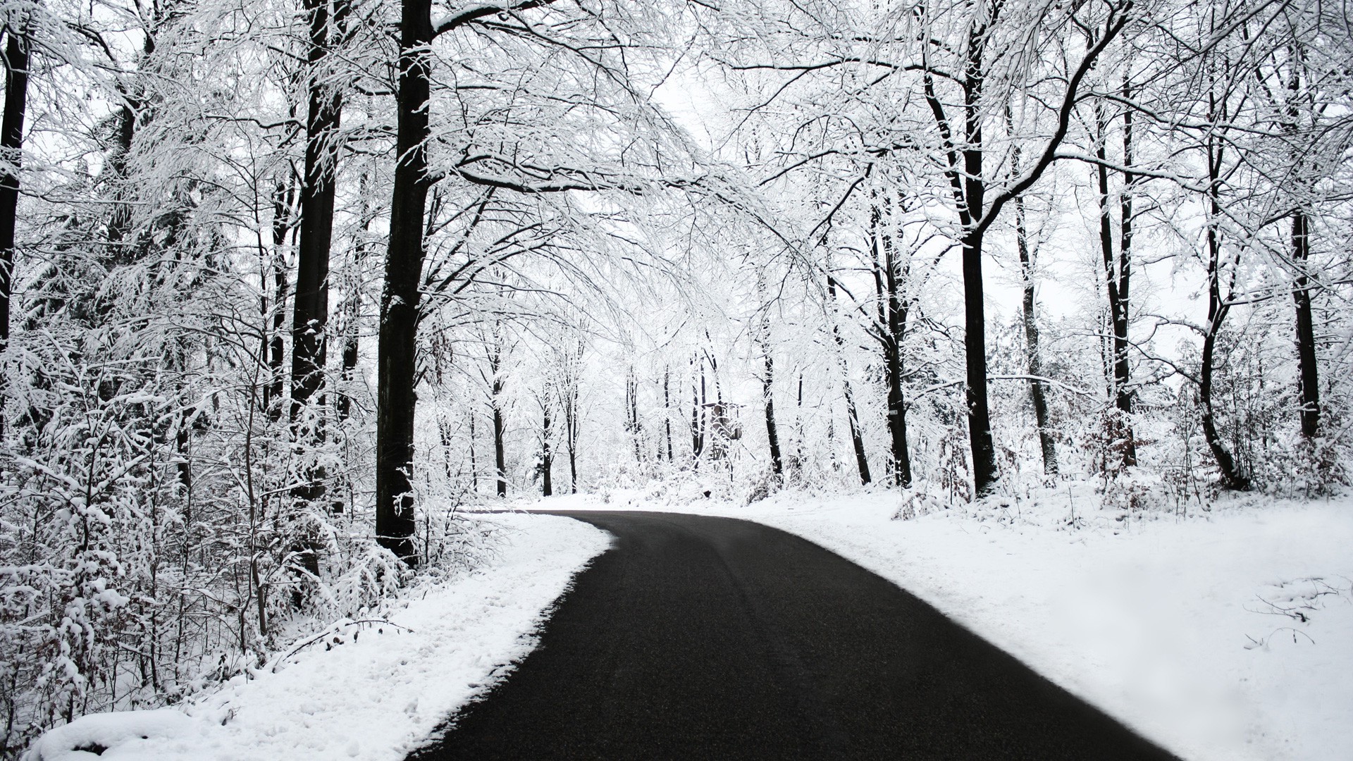 nature, Winter, Snow, Road Wallpaper