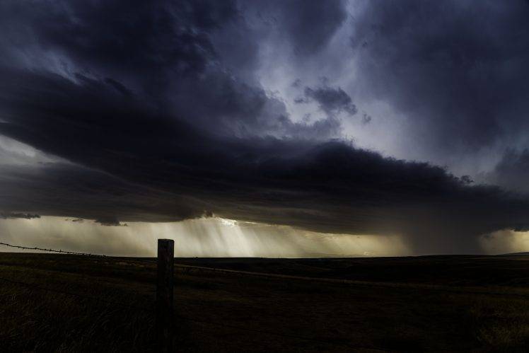 photo Manipulation, Storm, Clouds, Rain, Nature, Valley HD Wallpaper Desktop Background