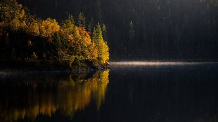 fall, Lake HD Wallpaper Desktop Background