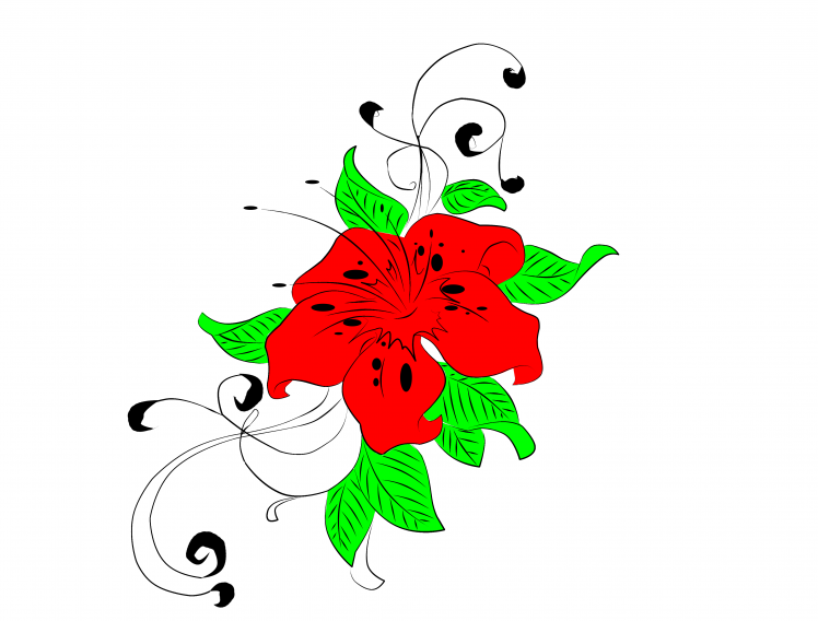 flowers, Nature, Sketches HD Wallpaper Desktop Background